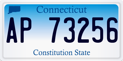 CT license plate AP73256