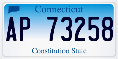 CT license plate AP73258