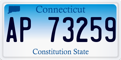 CT license plate AP73259