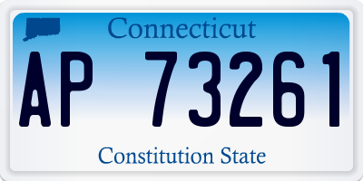 CT license plate AP73261