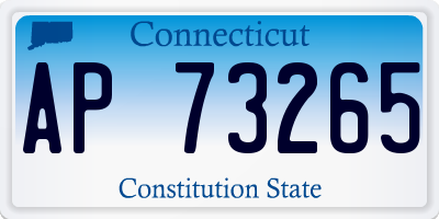 CT license plate AP73265
