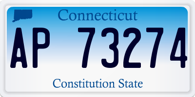 CT license plate AP73274