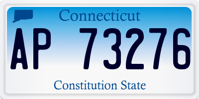CT license plate AP73276