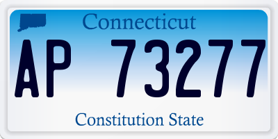 CT license plate AP73277