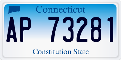 CT license plate AP73281