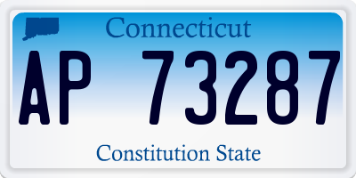 CT license plate AP73287