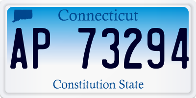 CT license plate AP73294