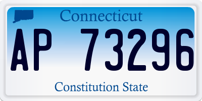 CT license plate AP73296