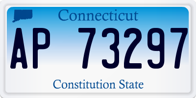 CT license plate AP73297