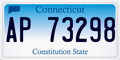 CT license plate AP73298