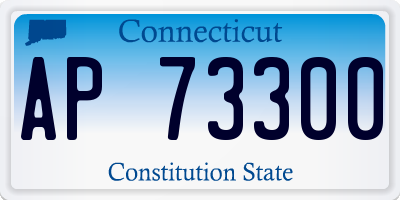 CT license plate AP73300