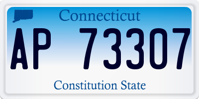 CT license plate AP73307