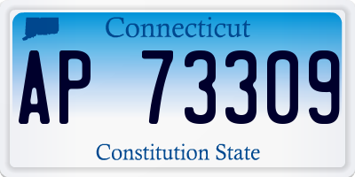 CT license plate AP73309