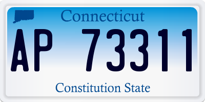 CT license plate AP73311