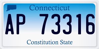 CT license plate AP73316