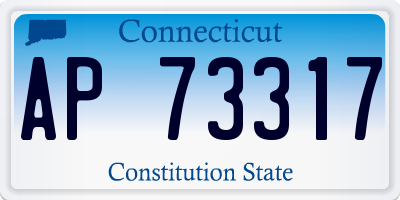 CT license plate AP73317
