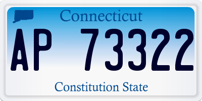 CT license plate AP73322
