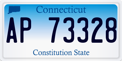 CT license plate AP73328
