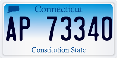 CT license plate AP73340