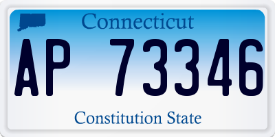 CT license plate AP73346