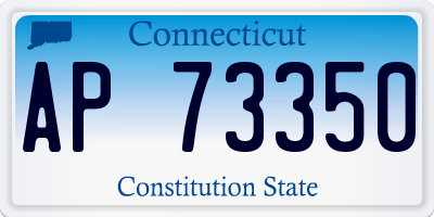 CT license plate AP73350