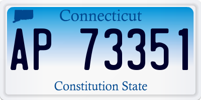 CT license plate AP73351