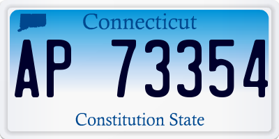 CT license plate AP73354