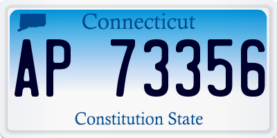 CT license plate AP73356