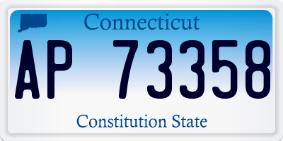 CT license plate AP73358
