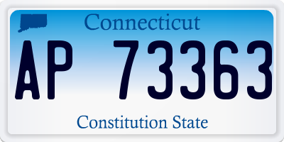 CT license plate AP73363