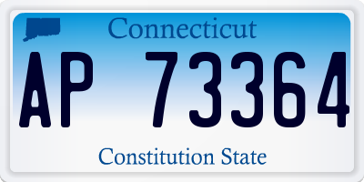 CT license plate AP73364