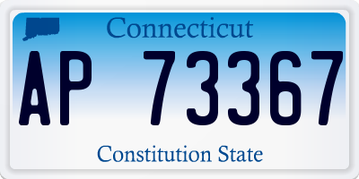 CT license plate AP73367