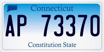 CT license plate AP73370