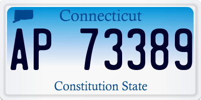 CT license plate AP73389