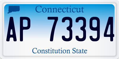 CT license plate AP73394