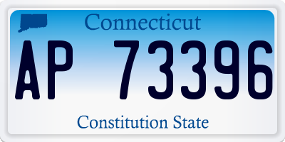 CT license plate AP73396