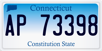 CT license plate AP73398