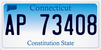 CT license plate AP73408