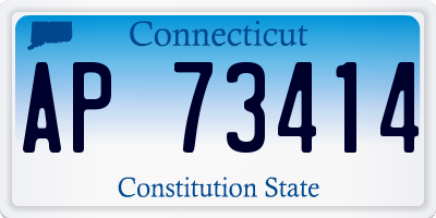 CT license plate AP73414