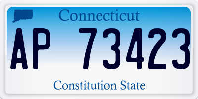 CT license plate AP73423