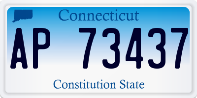 CT license plate AP73437