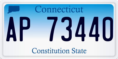 CT license plate AP73440