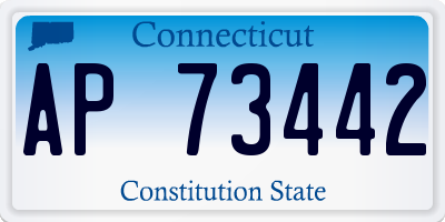 CT license plate AP73442