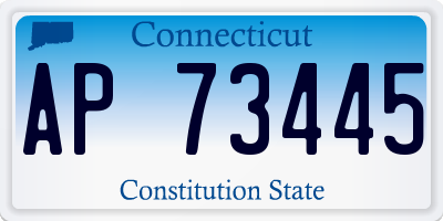 CT license plate AP73445