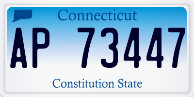 CT license plate AP73447