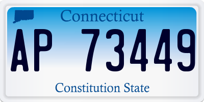 CT license plate AP73449