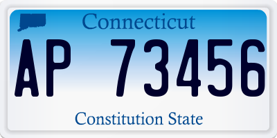 CT license plate AP73456