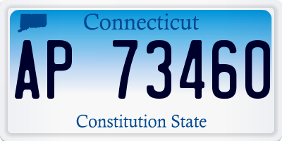 CT license plate AP73460