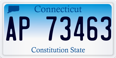 CT license plate AP73463