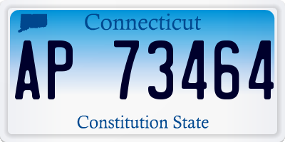 CT license plate AP73464